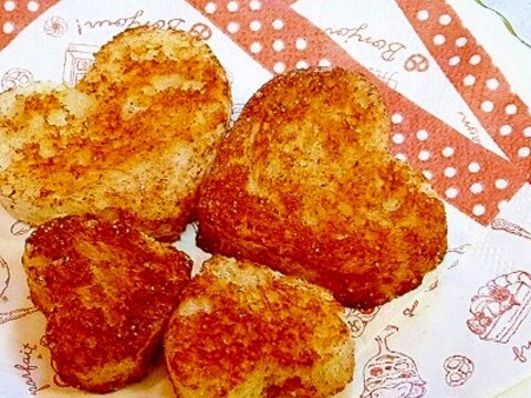 簡単ココナッツオイルで食パンシナモンラスク風❤